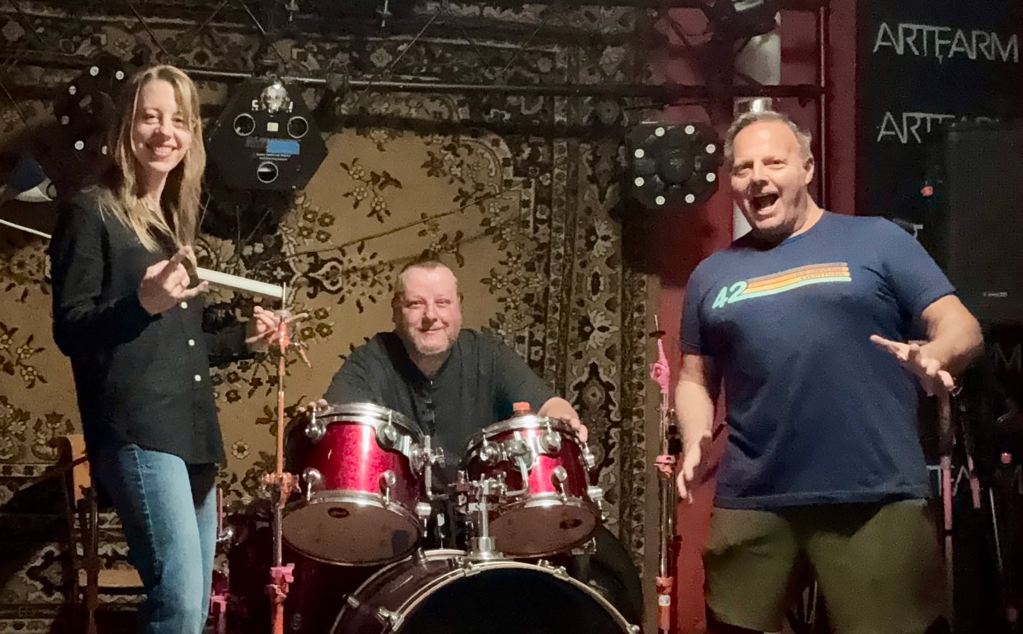 The Carla Olive Trio at early morning rehearsal... see how awake we look?! Ready to ROCK this Friday, May 22nd 7PM @theloftpub!

#victoriabc #livemusic #rock #friday