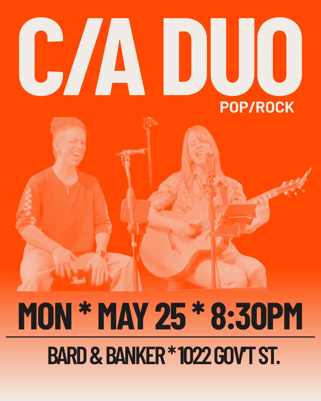 Kick the week off with some feel-good tunes! @amberdactyl and I will be sharing some of our favourite covers and originals in beautiful @downtownvictoriabc @bardandbanker MONDAY, MAY 25 * 8:30-11:30PM. 
Come say hi!
#victoriabc #livemusic #monday # pub