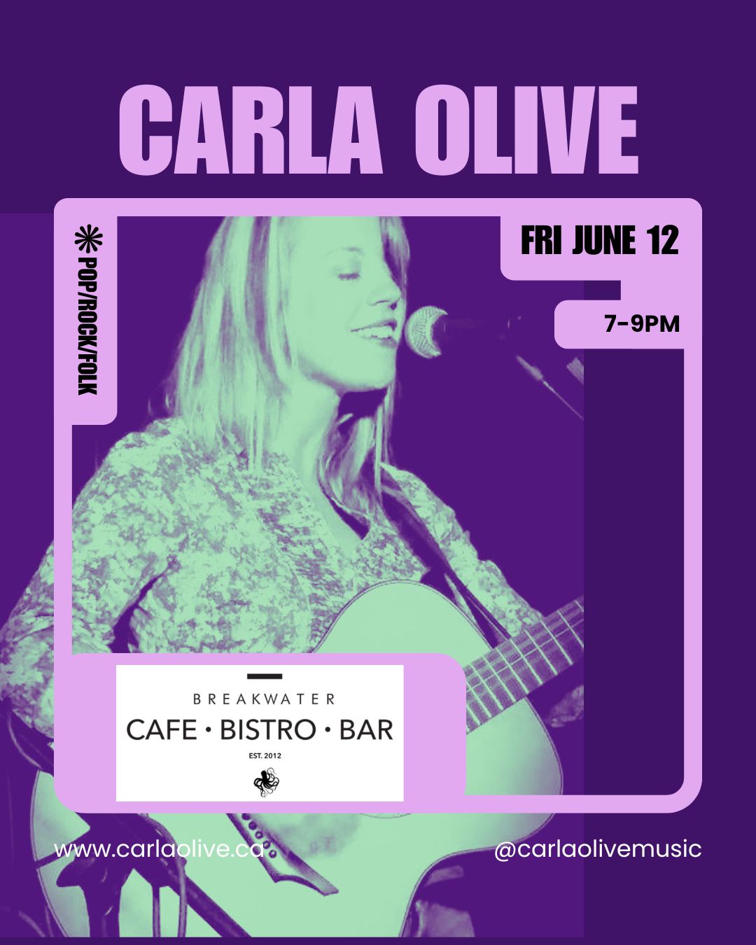 ✨ An Evening at Breakwater Bistro ✨

Friends, I'd love to invite you to spend an evening with me @breakwaterbistro!  This will be my first time performing at this beautiful waterfront restaurant, and I'm excited to share some music in such a stunning setting.  A great excuse to come and check out this wonderful place!

FRIDAY * JUNE 12TH * 7-9PM 
BREAKWATER CAFE & BISTRO * 199 DALLAS RD.

#friday #livemusic #bistro #victoriabc